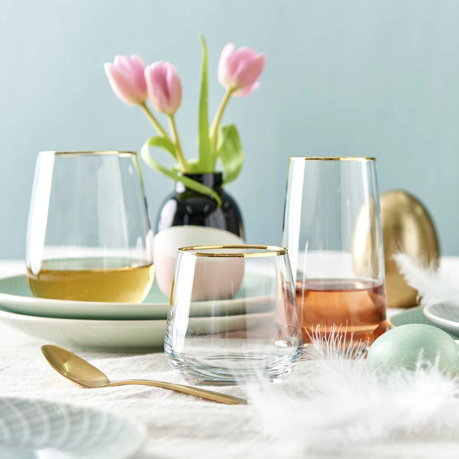 6x Gläser Mit Goldrand 590ml TOUCH OF GOLD In Transparent 5 6x Gläser Mit Goldrand 590ml TOUCH OF GOLD In Transparent – Bild 5