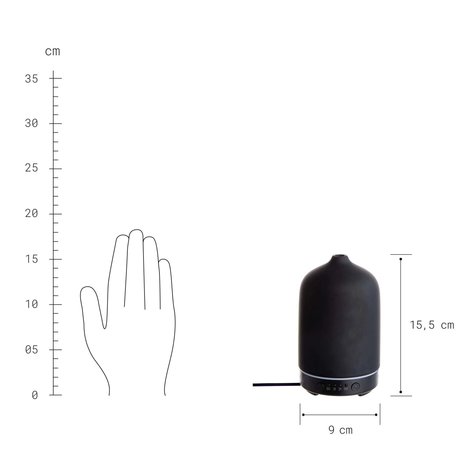 Aroma Diffuser Höhe 16cm CLOUD NINE In Schwarz 4 Aroma Diffuser Höhe 16cm CLOUD NINE In Schwarz – Bild 4