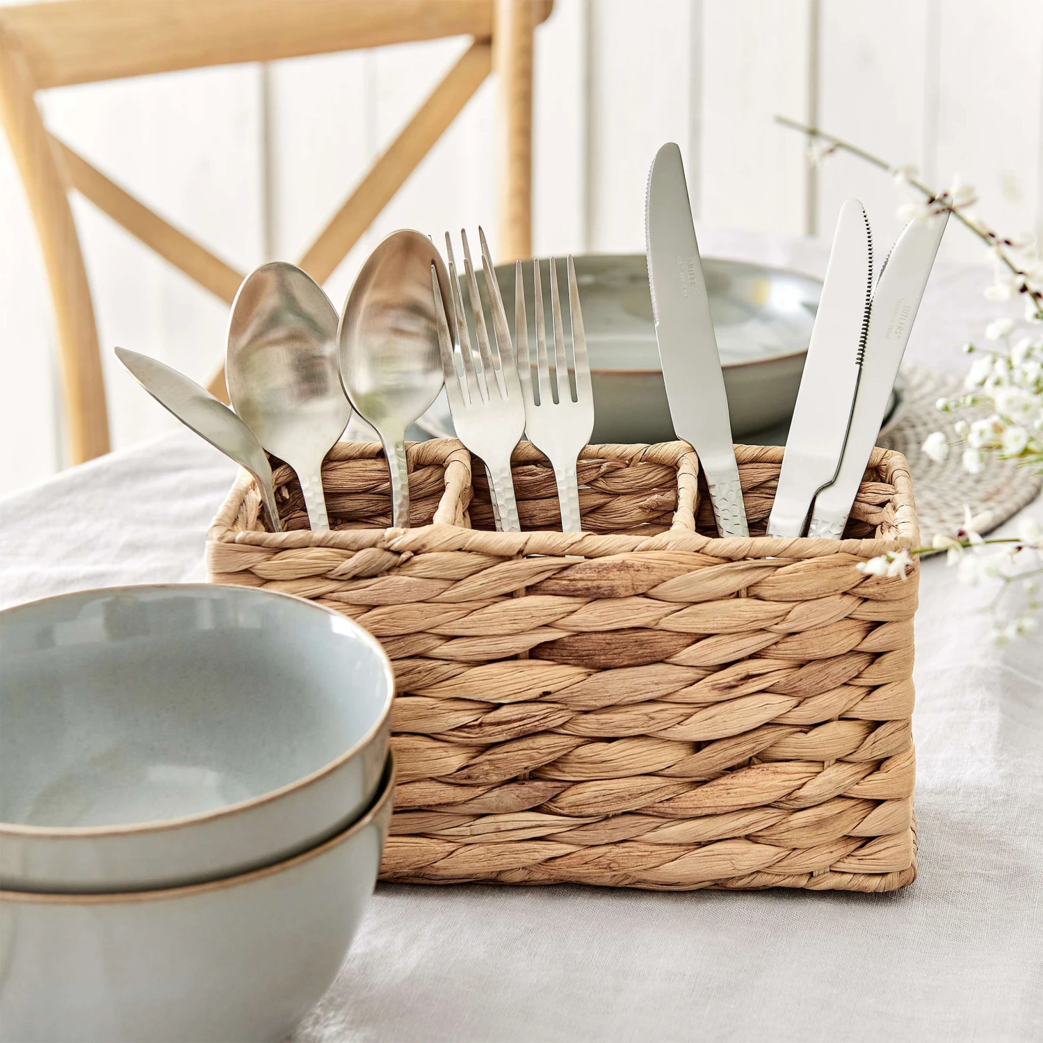 Besteckkorb L 23 X B 10cm RUSH ROPE In Natur 2 Besteckkorb L 23 X B 10cm RUSH ROPE In Natur – Bild 2