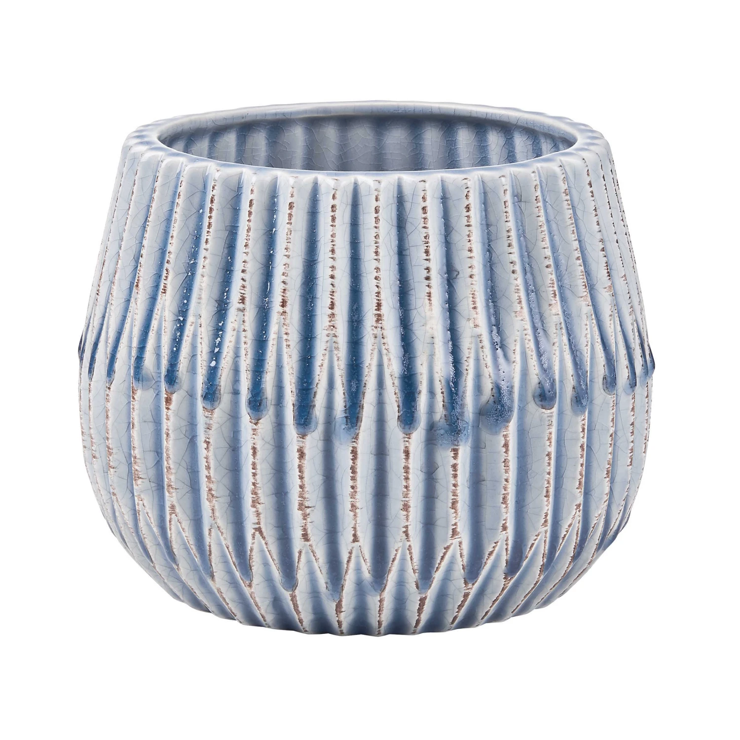 Blumentopf Rauten Ø 13 Cm PATTERSON In Pastellblau 1 Blumentopf Rauten Ø 13 Cm PATTERSON In Pastellblau