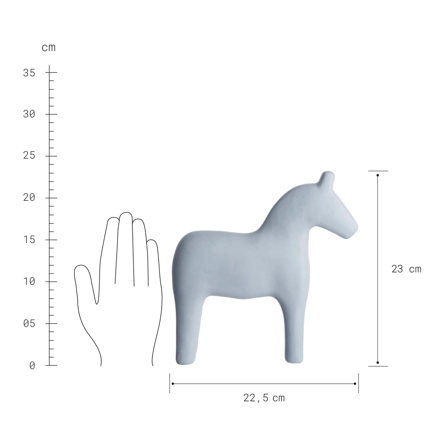 Deko Pferd Höhe 23cm LASSE In Blau 3 Deko Pferd Höhe 23cm LASSE In Blau – Bild 3