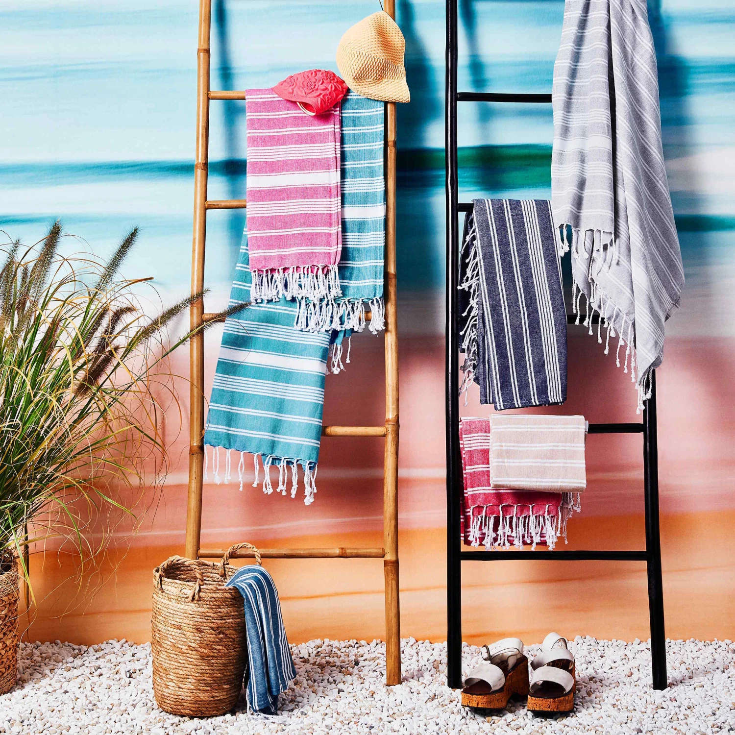 Hamamtuch L 170 X B 90cm SURFSIDE In Anthrazit 5 Hamamtuch L 170 X B 90cm SURFSIDE In Anthrazit – Bild 5