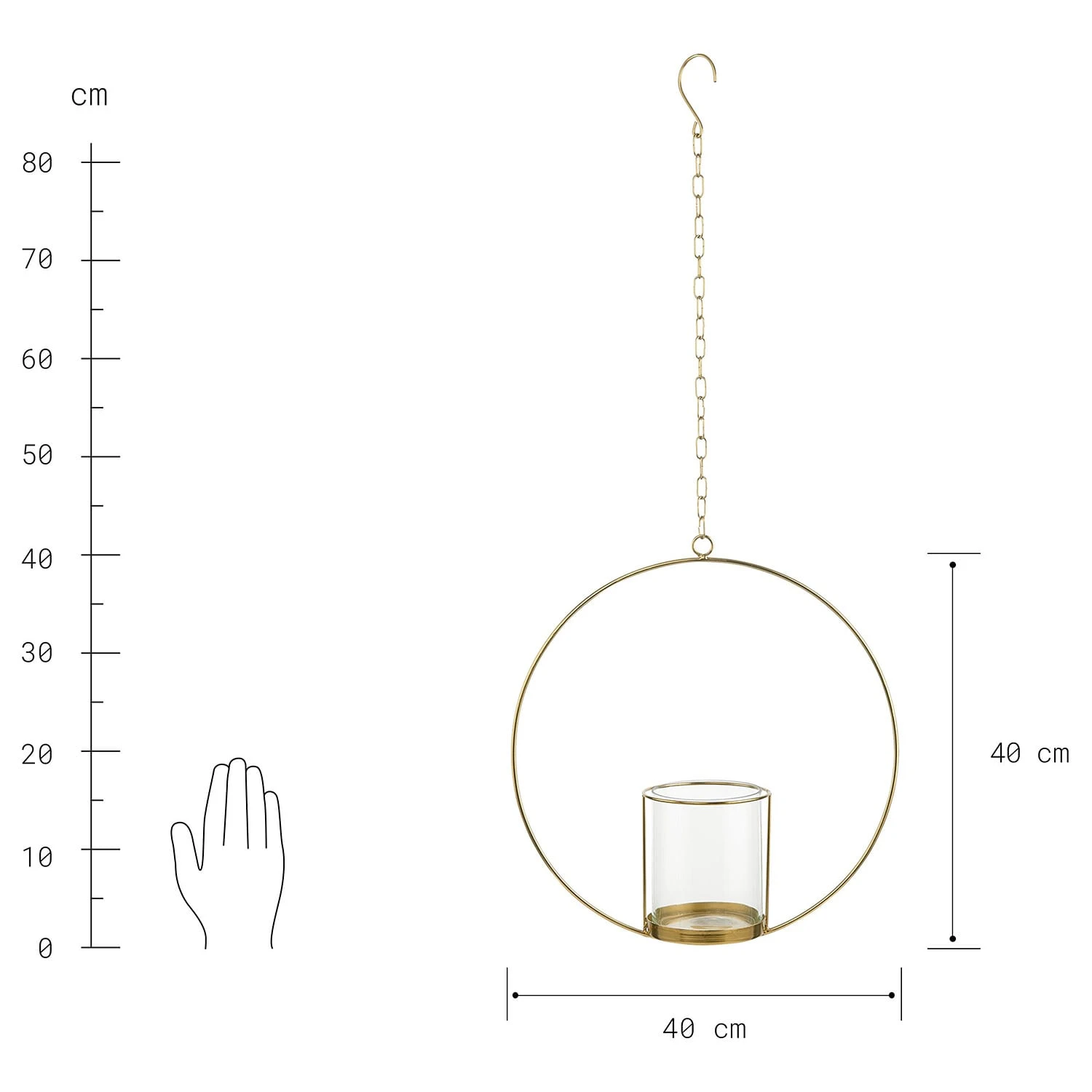 Hängedekoring LUNA In Gold 5 Hängedekoring LUNA In Gold – Bild 5