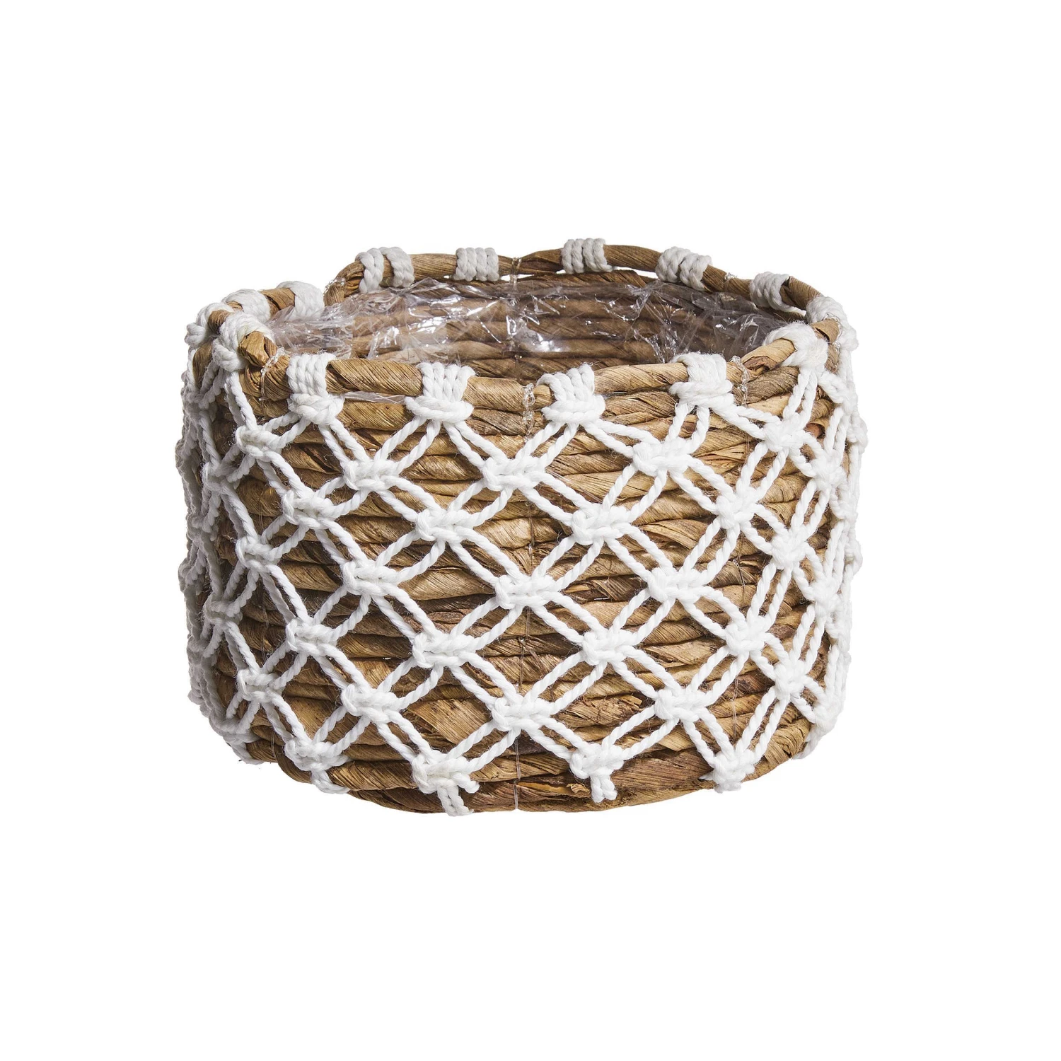 Korb Aus Bananenblatt Mit Folie Ø14cm BANANAS In Natur-Weiß 2 Korb Aus Bananenblatt Mit Folie Ø14cm BANANAS In Natur-Weiß – Bild 2