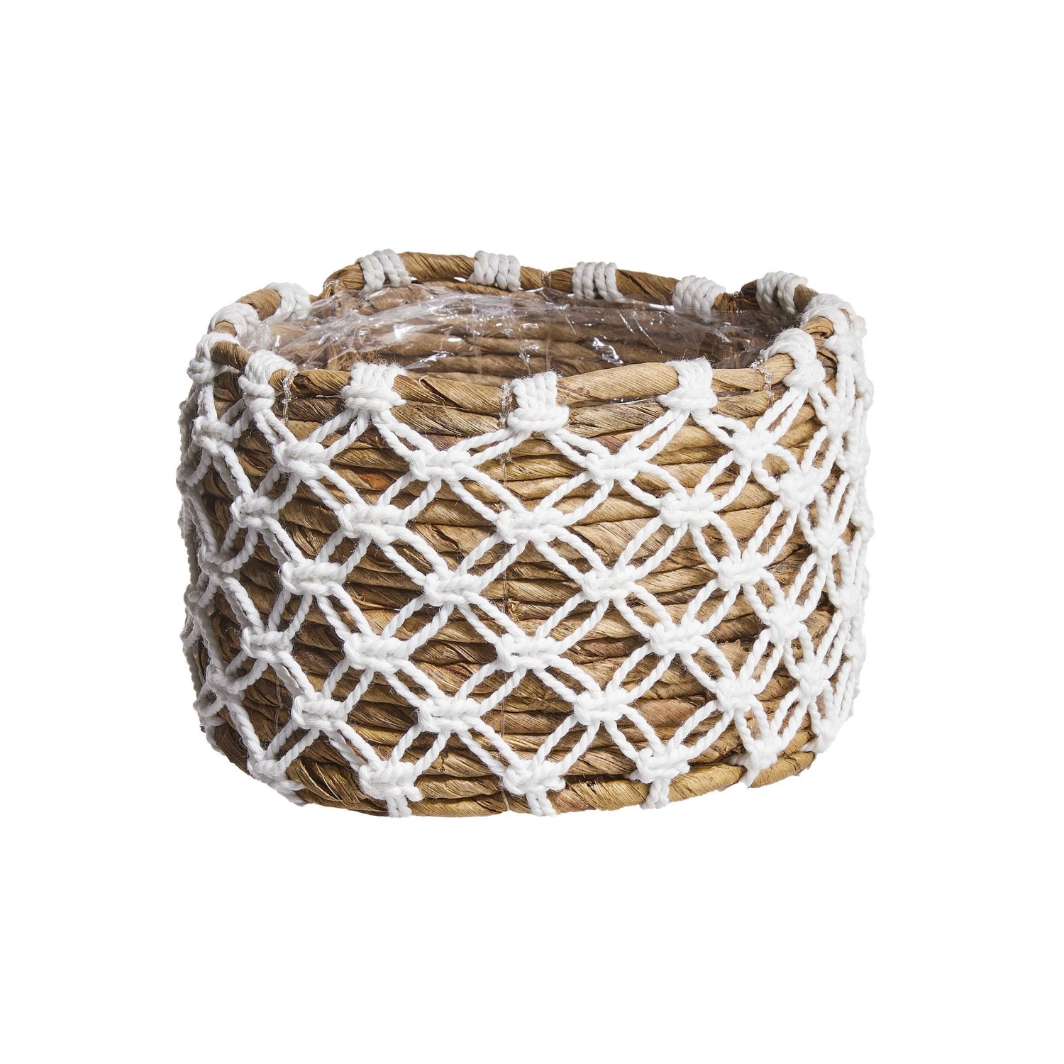 Korb Aus Bananenblatt Mit Folie Ø14cm BANANAS In Natur-Weiß 1 Korb Aus Bananenblatt Mit Folie Ø14cm BANANAS In Natur-Weiß