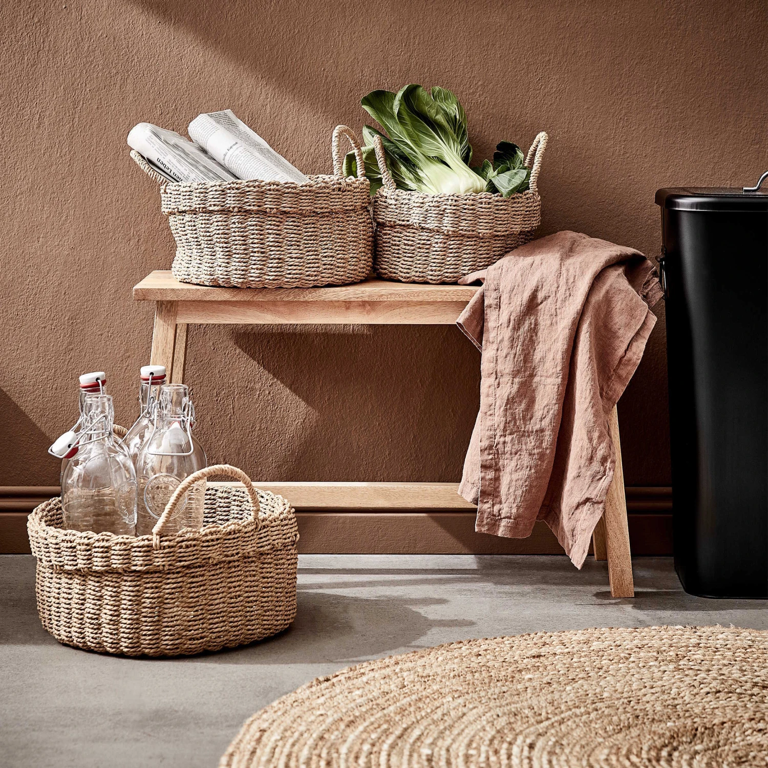 Korb Ø23cm PAPER BRAID In Natur 2 Korb Ø23cm PAPER BRAID In Natur – Bild 2