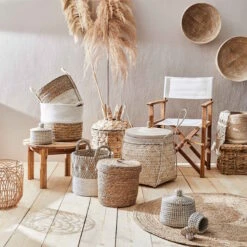 Korb Rund Ø35cm COTTON BRAID In Natur-Weiß -Butlers butlers korb rund o35cm cotton braid in natur weiss 5