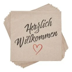 Papierserviette APRÈS 6er-Set In Braun