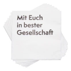 Papierserviette APRÈS 6er-Set In Weiß